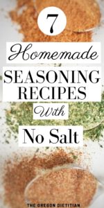 The easiest and most simple homemade seasoning blends on Pinterest! Now you can make your own seasoning and spice mixes without running to the store. All salt-free, these seasoning mixes are perfect for your low-salt diet! #seasoning #diy #mixes #recipes #nosalt #healthyrecipes #weightloss #loseweight #taco #ranch #fajita #pumpkinspice #italian #cajun #curry
