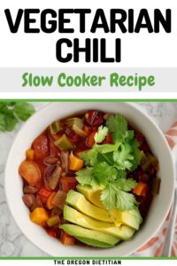 This crockpot chili recipe is easy, healthy and one of the best vegan chilis you’ll ever make. Made with sweet potato, this vegetarian slow cooker chili is just delicious!
