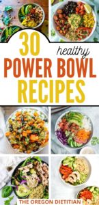 30 of the best gluten-free, meat/seafood, and vegan/vegetarian meal prep power bowls! These make great lunches & dinners, & all can be customized!