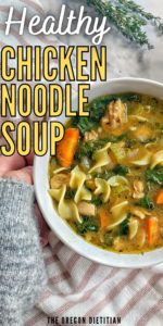 Homemade pressure cooker chicken noodle soup is the best and much healthier than canned soup. Using raw chicken & herbs, this Instant Pot soup is packed with flavor.