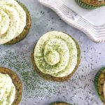 Matcha cupcakes with coconut frosting are fluffy, moist, & 100% whole wheat! Using natural ingredients, these cupcakes are perfectly sweet!