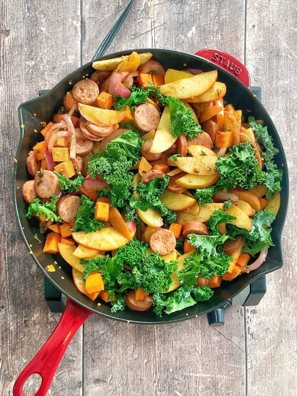 Chicken Apple Sausage Skillet - The Oregon Dietitian