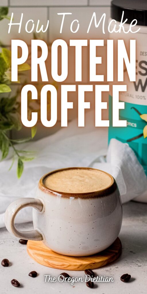 How to make protein coffee with hot coffee.
