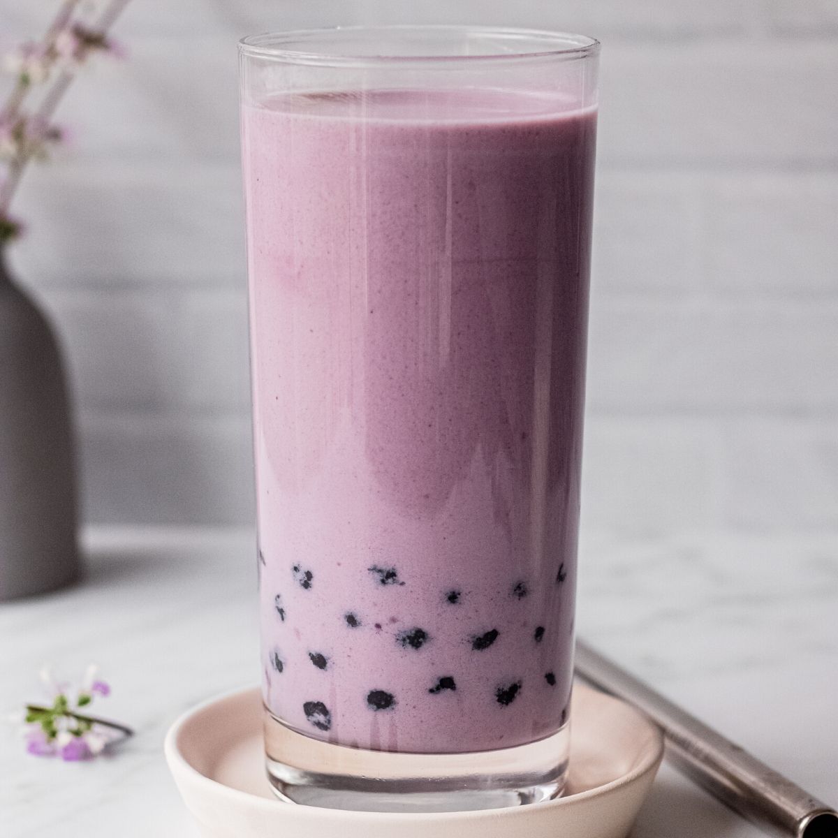 Easy Taro Milk Tea (Taro Bubble Tea) - The Oregon Dietitian