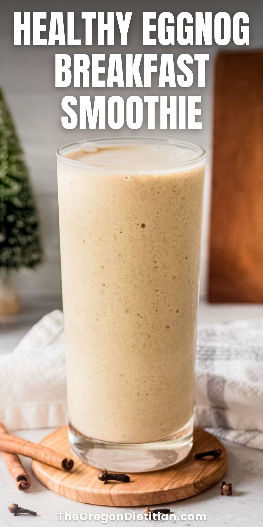 Start your day with this delicious, creamy eggnog breakfast smoothie! This healthy twist on a holiday classic is perfect for fueling your mornings while delivering the cozy flavors of eggnog. Made with wholesome ingredients, it's a protein-packed treat that tastes indulgent without the guilt. Ready in minutes, it's a great on-the-go option for busy mornings. Try this festive breakfast smoothie today! 🎄 #HealthyBreakfast #BreakfastSmoothie #HolidayRecipe #ProteinSmoothieRecipes