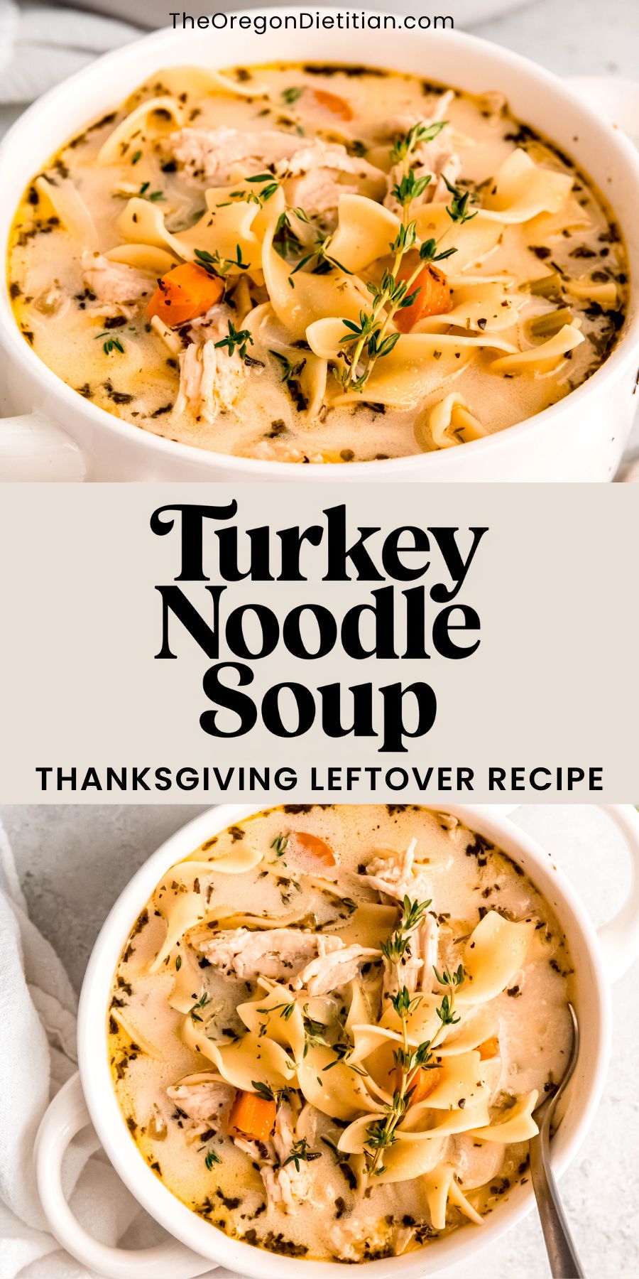 Transform Thanksgiving leftovers into a cozy, creamy turkey noodle soup! 🦃🥣 This easy Thanksgiving leftover recipes combines tender turkey, veggies, and noodles in a rich, comforting broth, it’s a perfect way to enjoy every last bite of your holiday meal. Easy to make and full of cozy flavors, this soup is ideal for chilly days after Thanksgiving! #ThanksgivingLeftoverRecipes#TurkeyNoodleSoup #EasyComfortFood