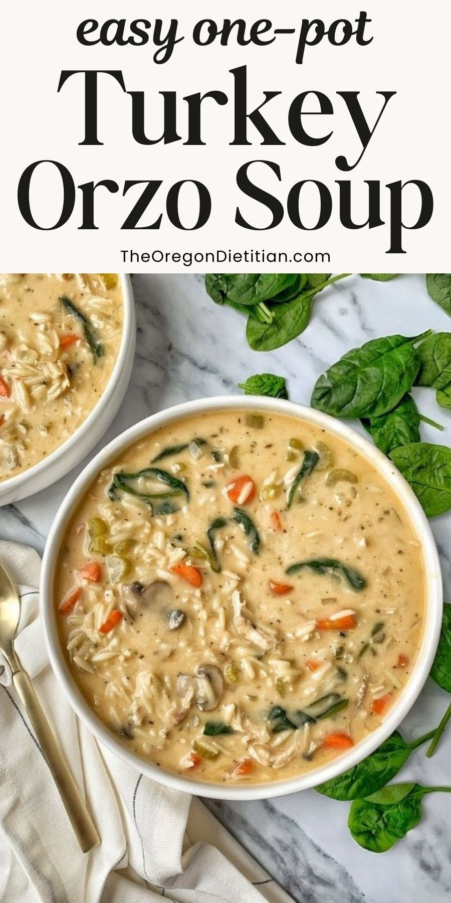 Looking for the perfect way to use up leftover turkey? This one-pot creamy turkey orzo soup is a delicious, easy meal that makes the most of holiday leftovers! Rich, creamy, and full of tender turkey and orzo pasta, it’s a comforting dish that’s ideal for chilly days. Made in just one pot, it’s a quick and convenient recipe for busy nights after Thanksgiving or any holiday feast. Try this cozy soup today! #LeftoverTurkey #OnePotSoup