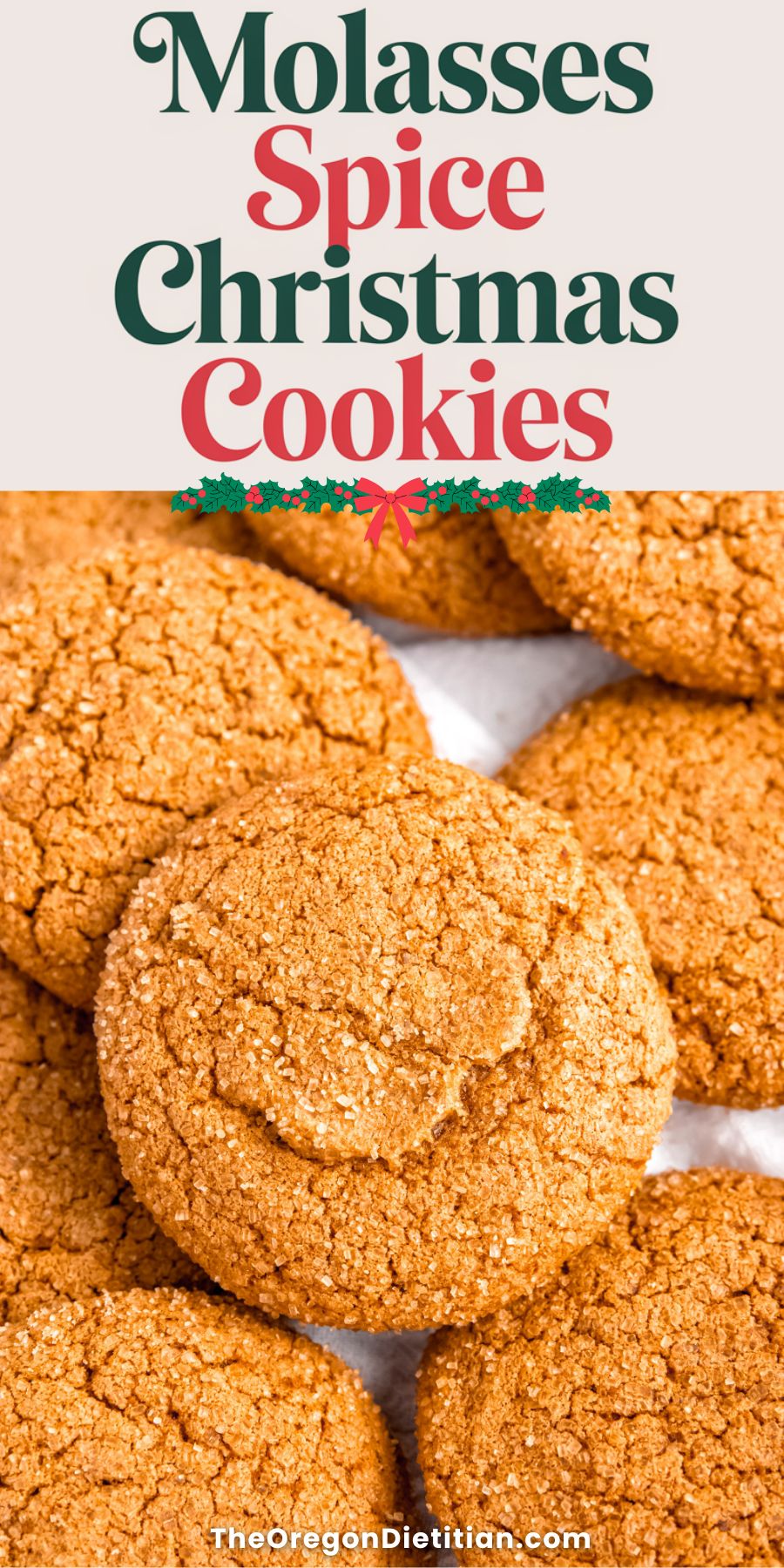 Indulge in the warm, festive flavors of these Chewy Molasses Spice Christmas Cookies. Made with wholesome ingredients like whole wheat pastry flour and coconut sugar, and spiced with cinnamon, ginger, nutmeg, and cloves, these Christmas cookies are a delightful addition to your holiday dessert table. Ready in under 30 minutes, they're perfect for last-minute Christmas baking. Check out the full recipe now! 🍪🎄 #ChristmasCookies #ChristmasBakingRecipe