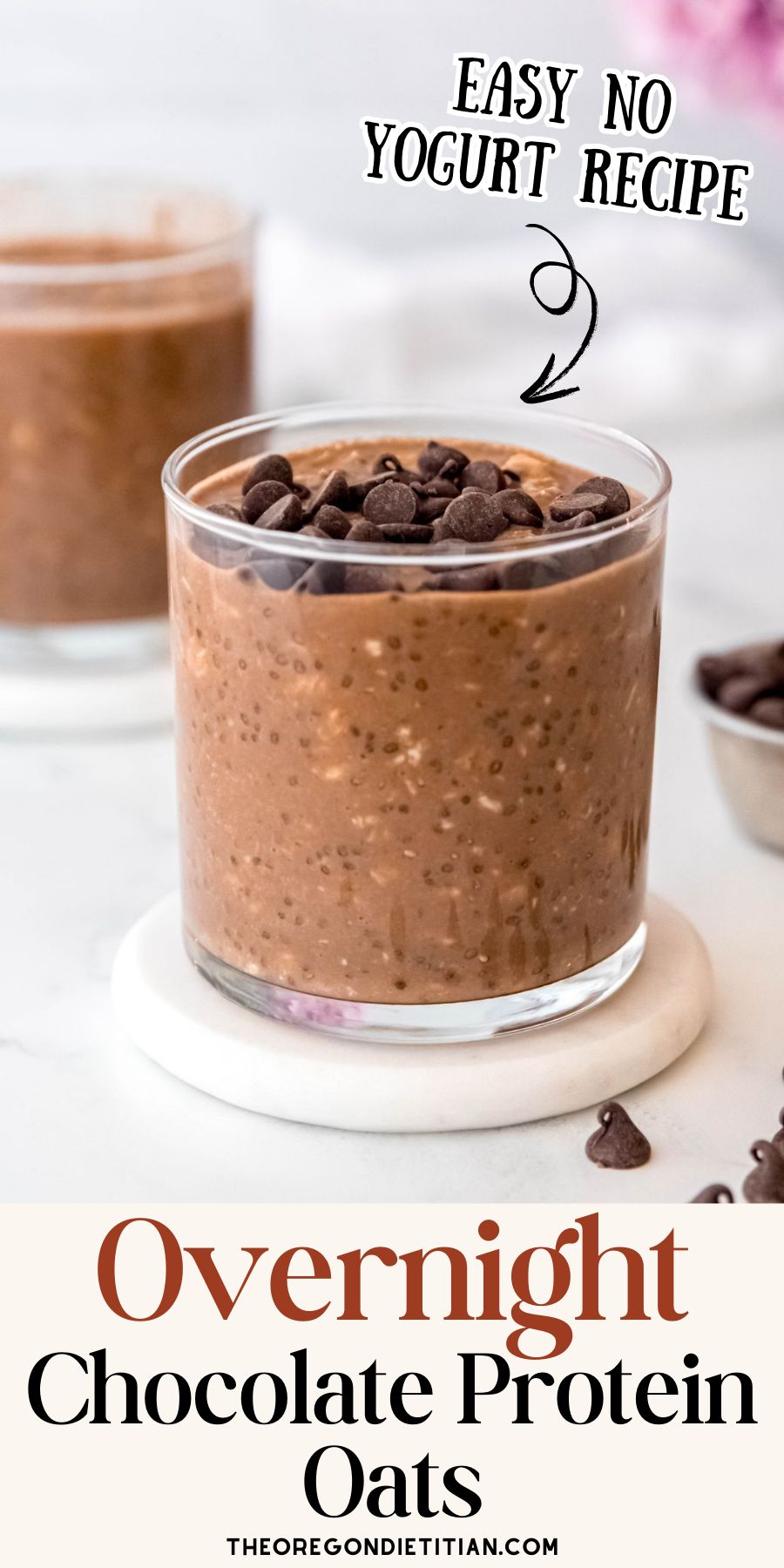 Chocolate protein overnight oats.