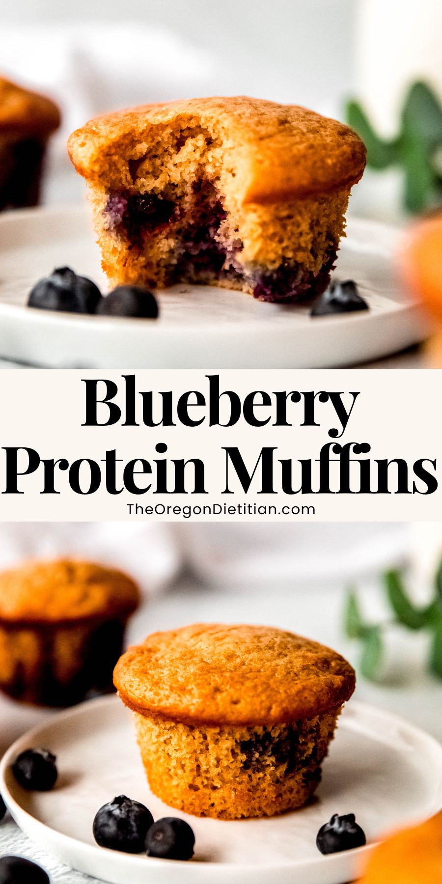 Blueberry protein muffins.