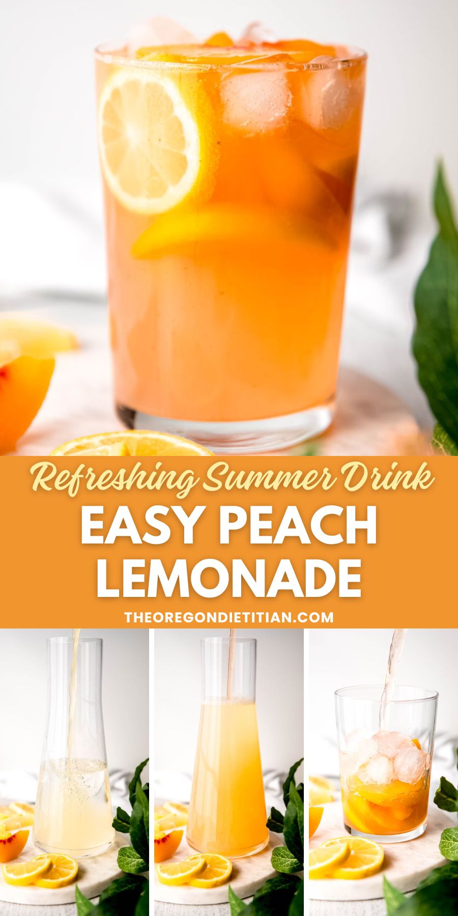 Easy peach lemonade.