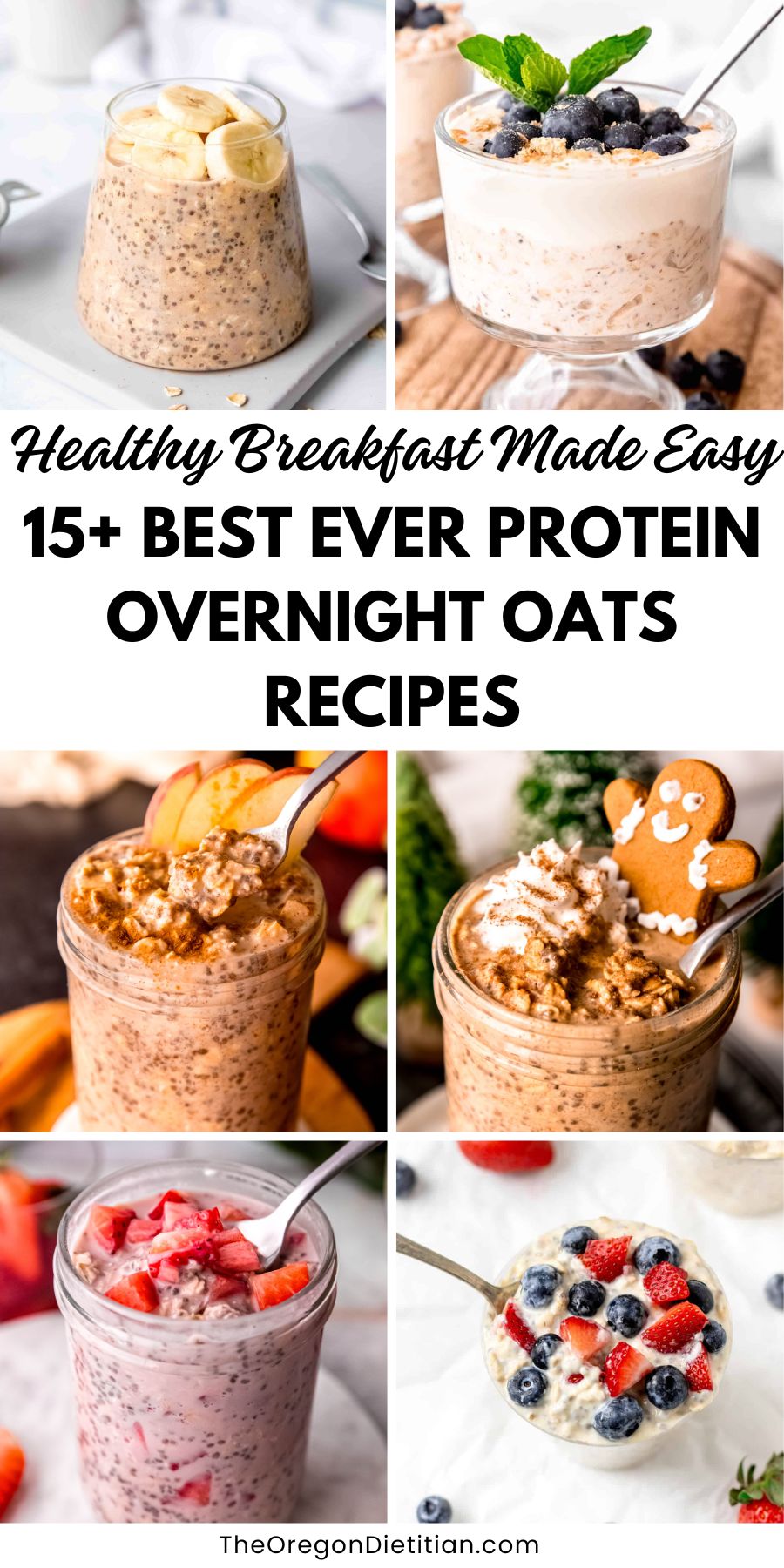 Over 15 protein overnight oats recipes.