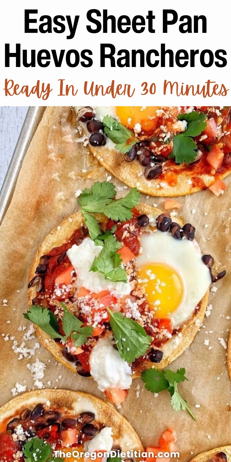 Sheet pan huevos rancheros.