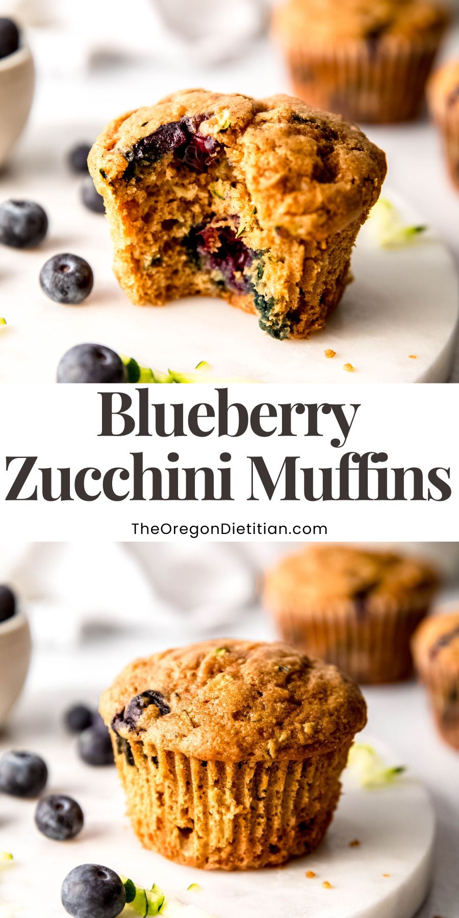 Blueberry zucchini muffins.