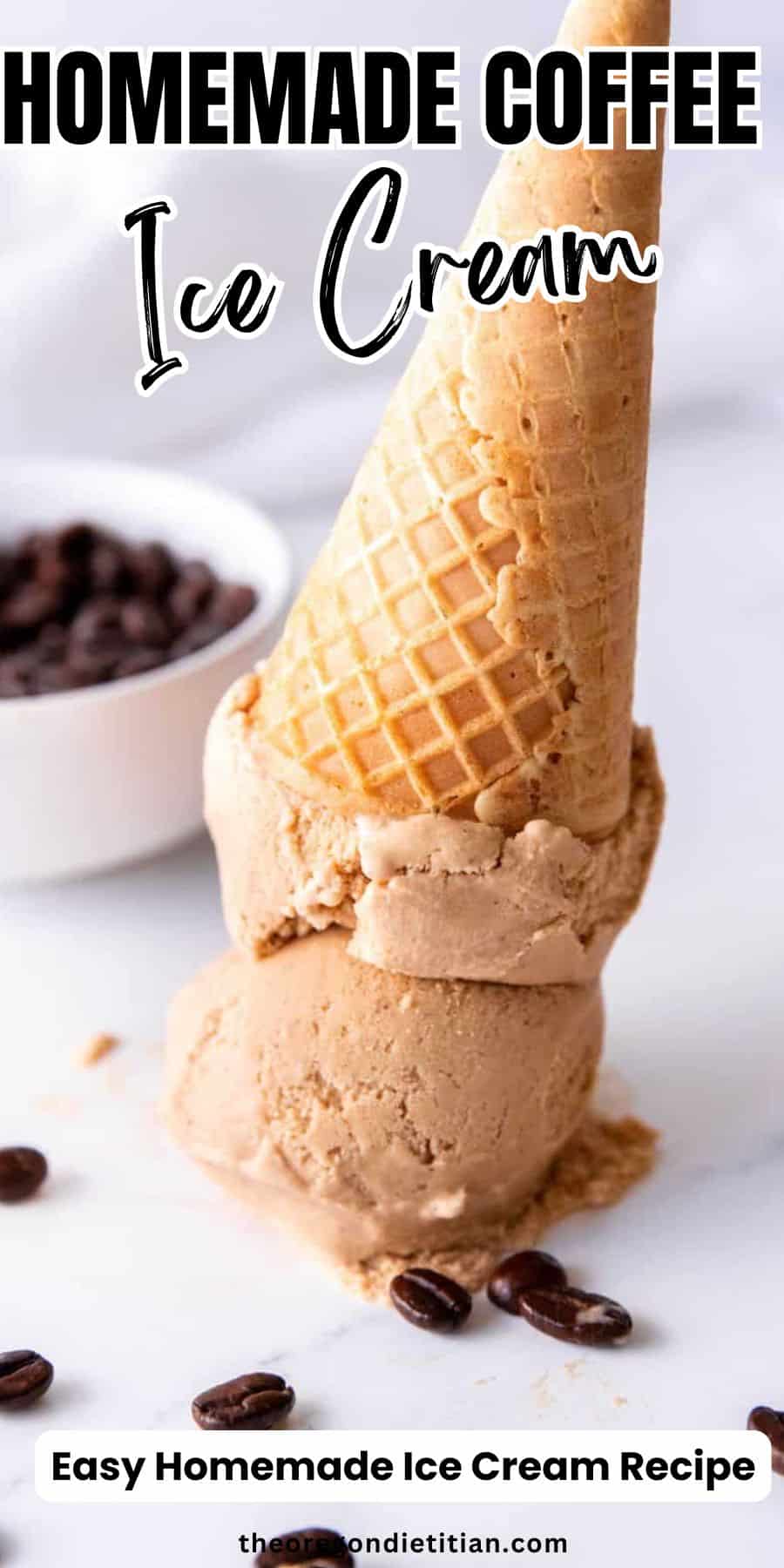 Homemade coffee ice cream.