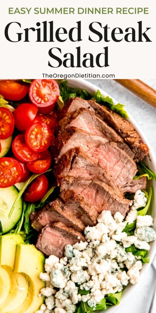 Grilled steak salad.