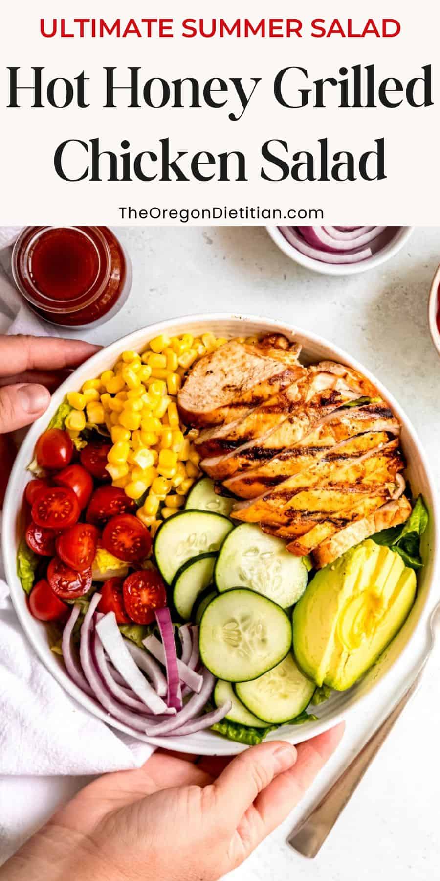 Hot honey grilled chicken salad.