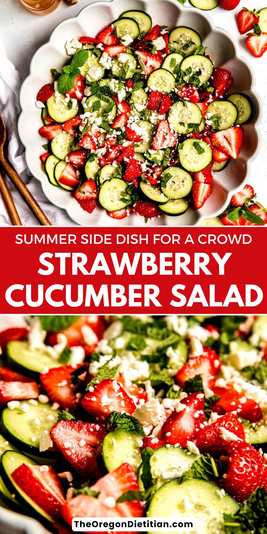 Strawberry cucumber salad.