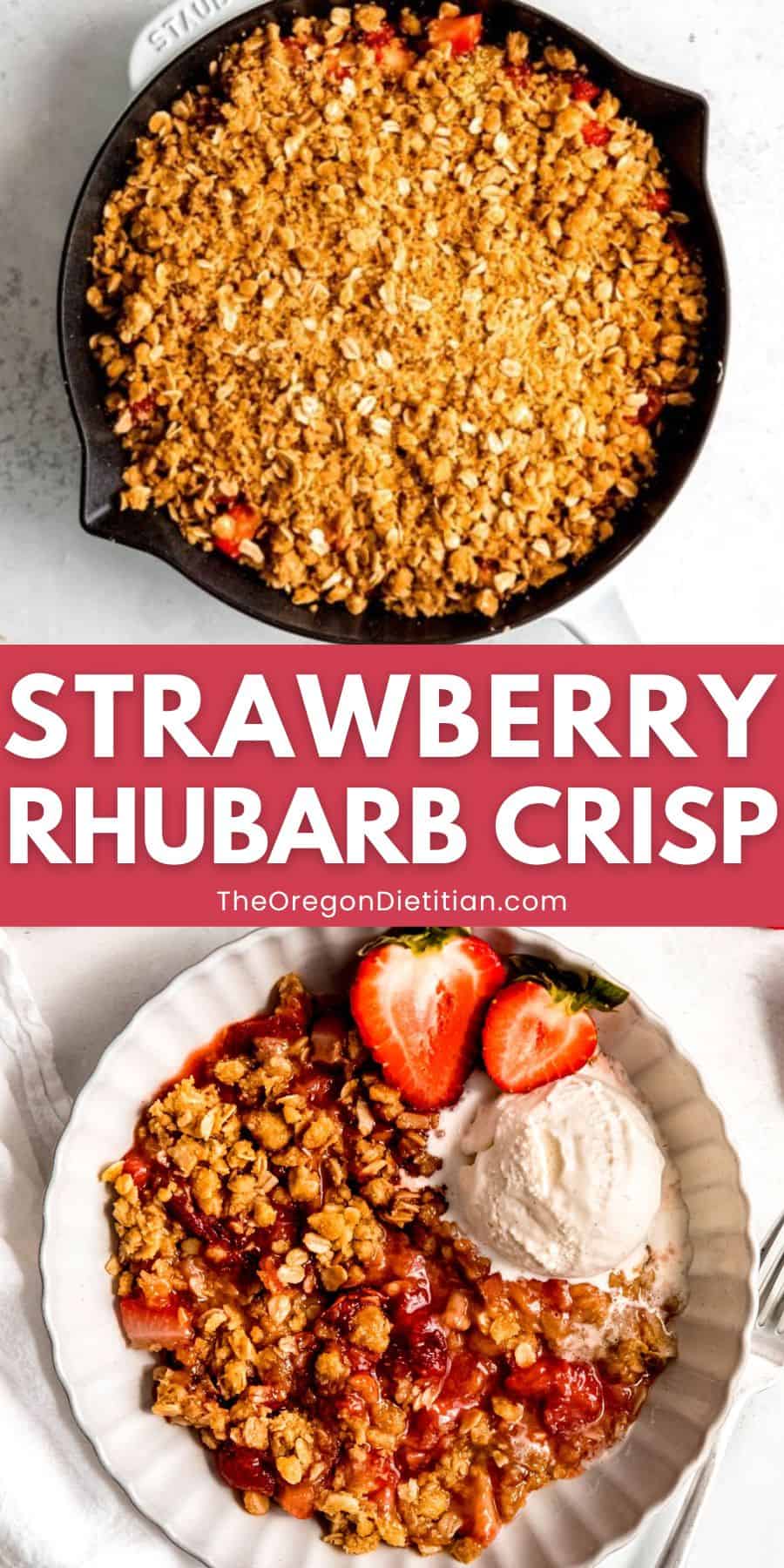 Strawberry rhubarb crisp.