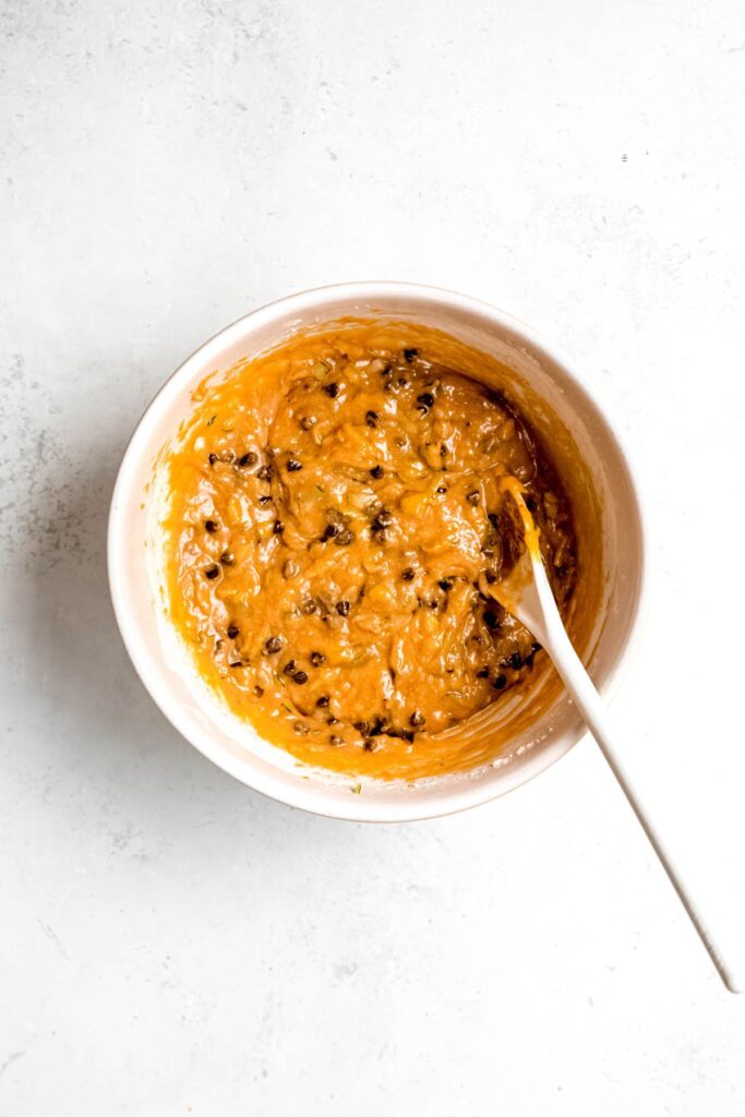 A bowl of zucchini bar batter.