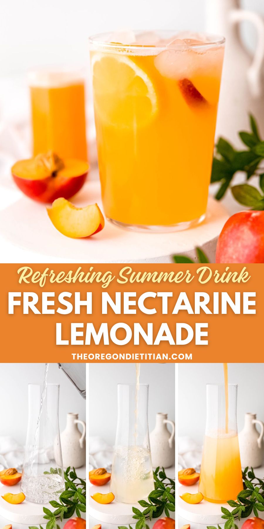 Fresh nectarine lemonade.