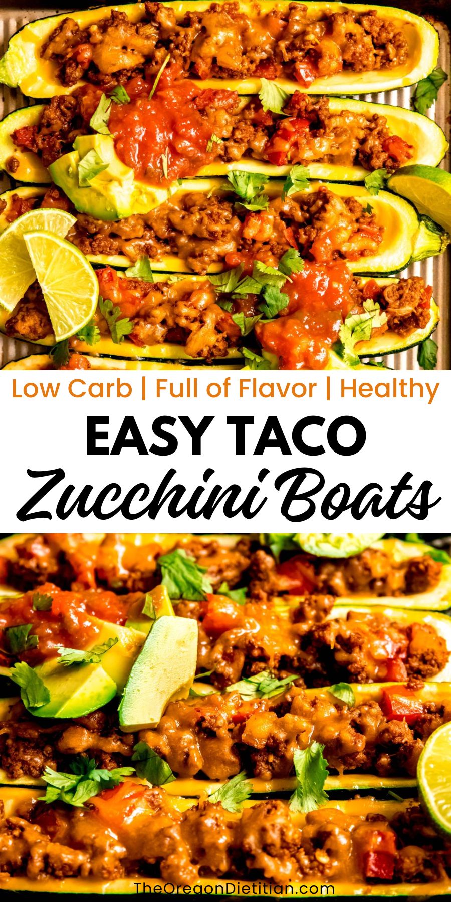 Taco zucchini boats.