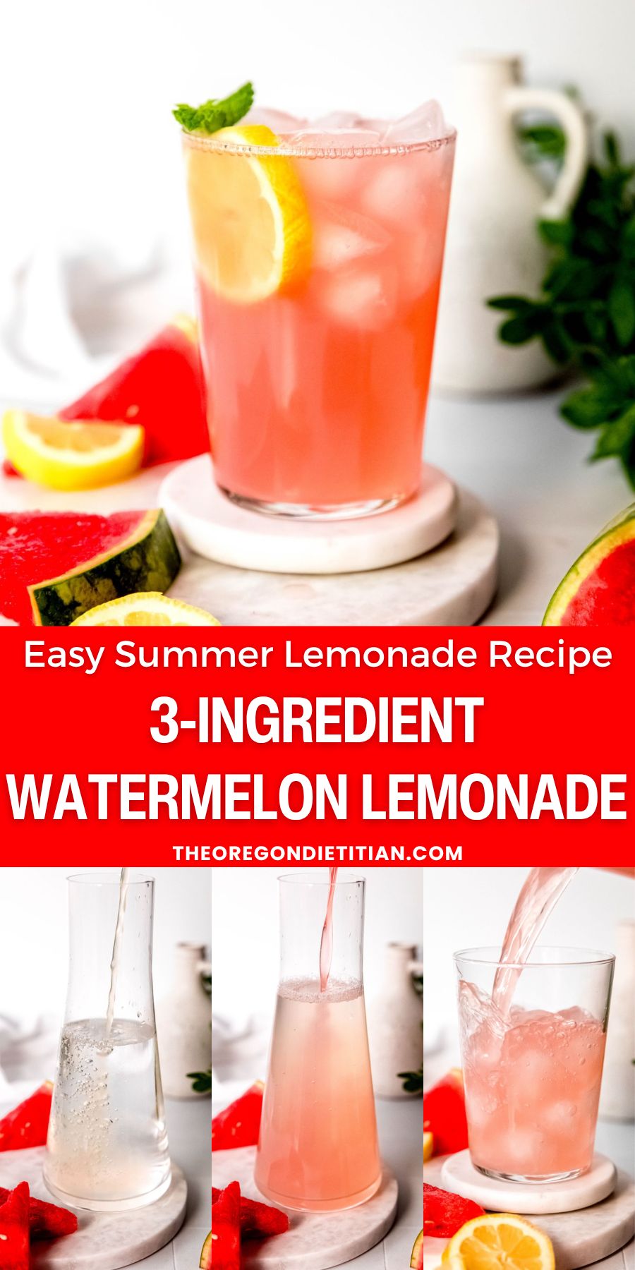 3-ingredient watermelon lemonade.