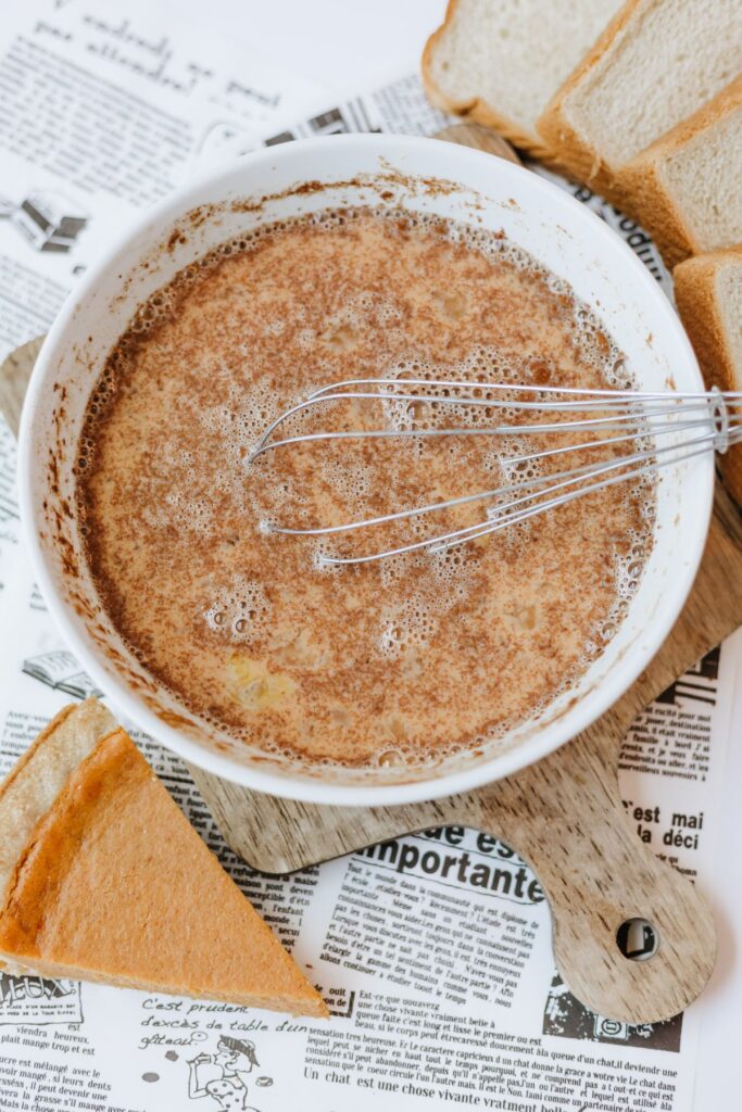 french toast batter after whisking till smooth.
