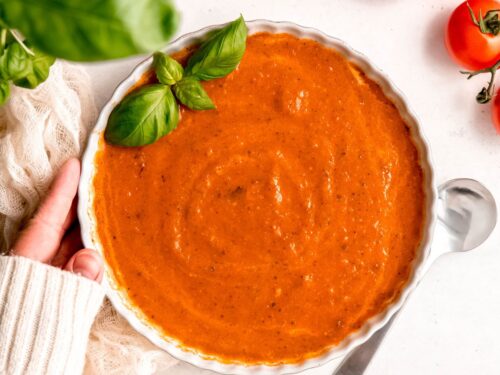 Simple Roasted Tomato Soup (w/Fresh Tomatoes) - The Oregon Dietitian