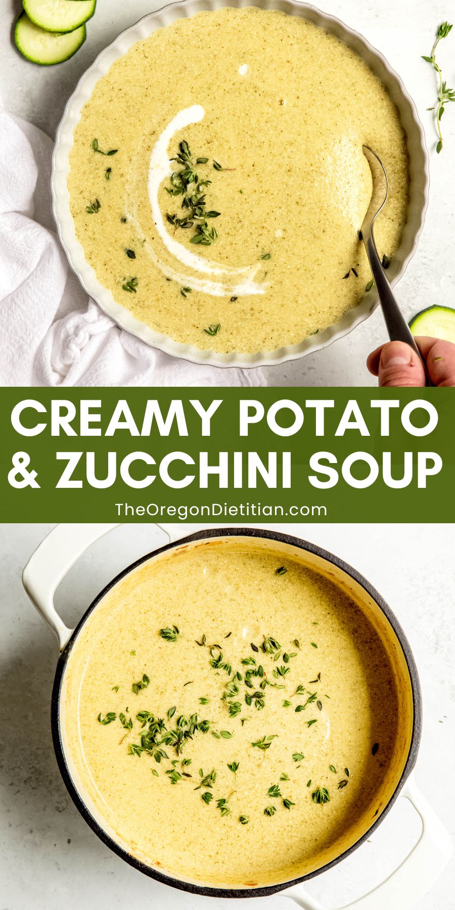 Potato and zucchini soup.