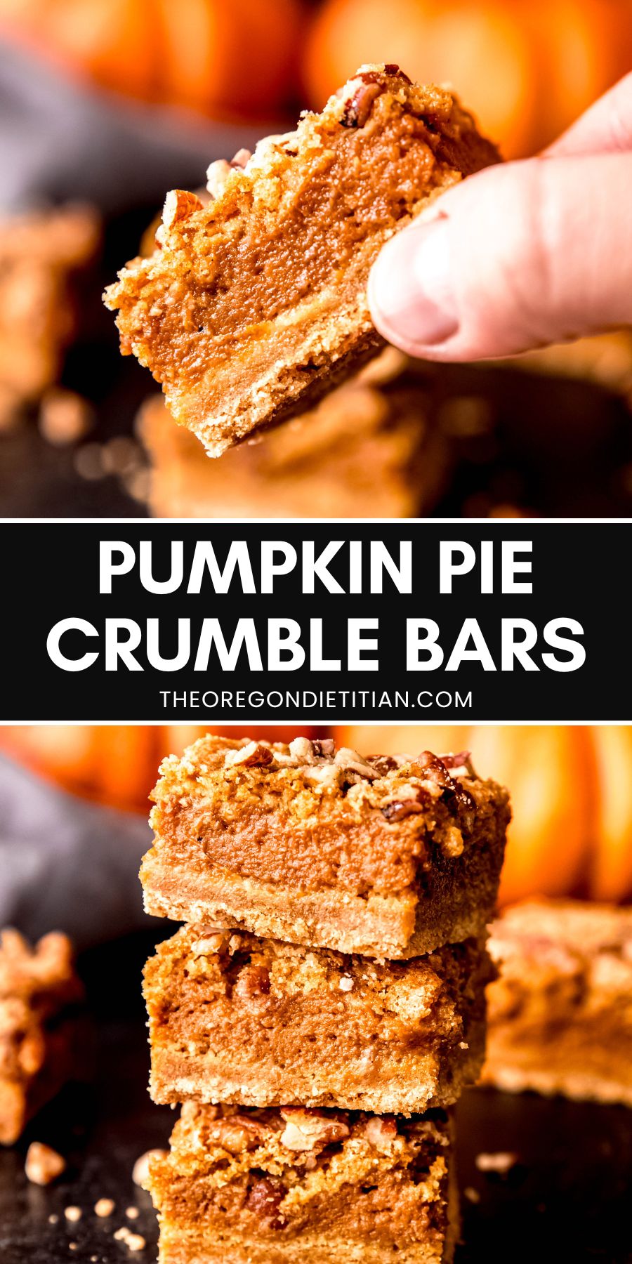 Pumpkin pie crumble bars.
