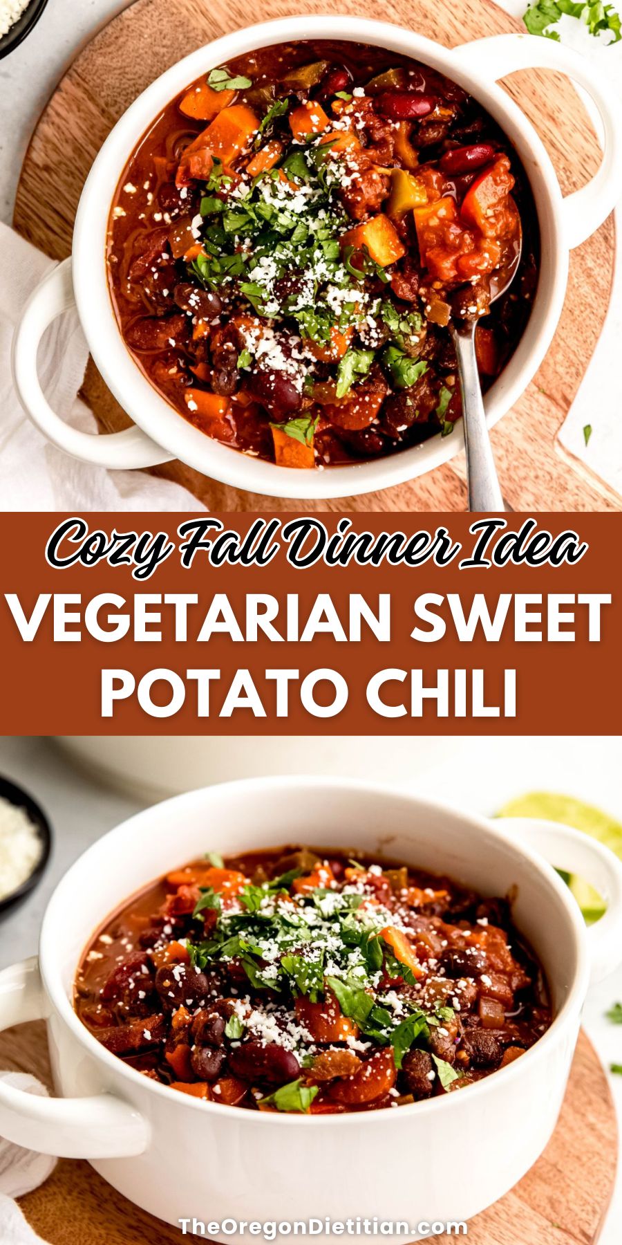 Vegetarian sweet potato chili.