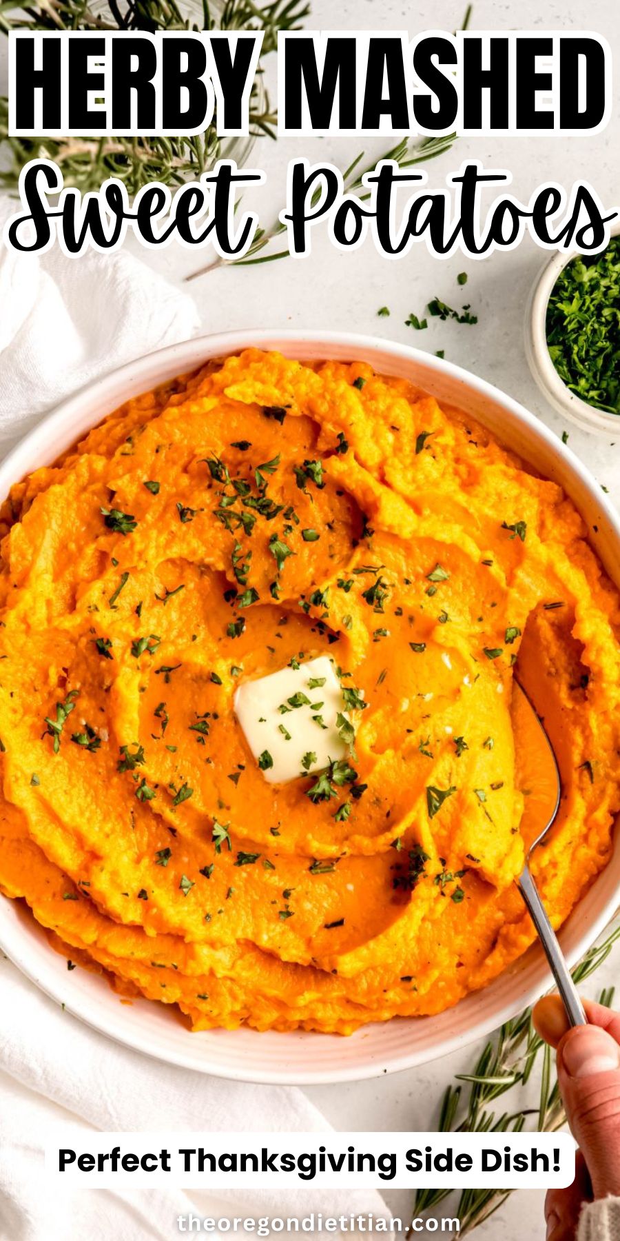 Mashed sweet potatoes.