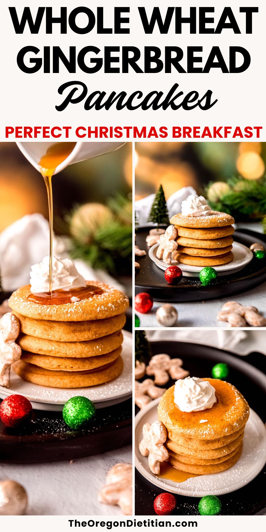 Whole wheat gingerbread pancakes.