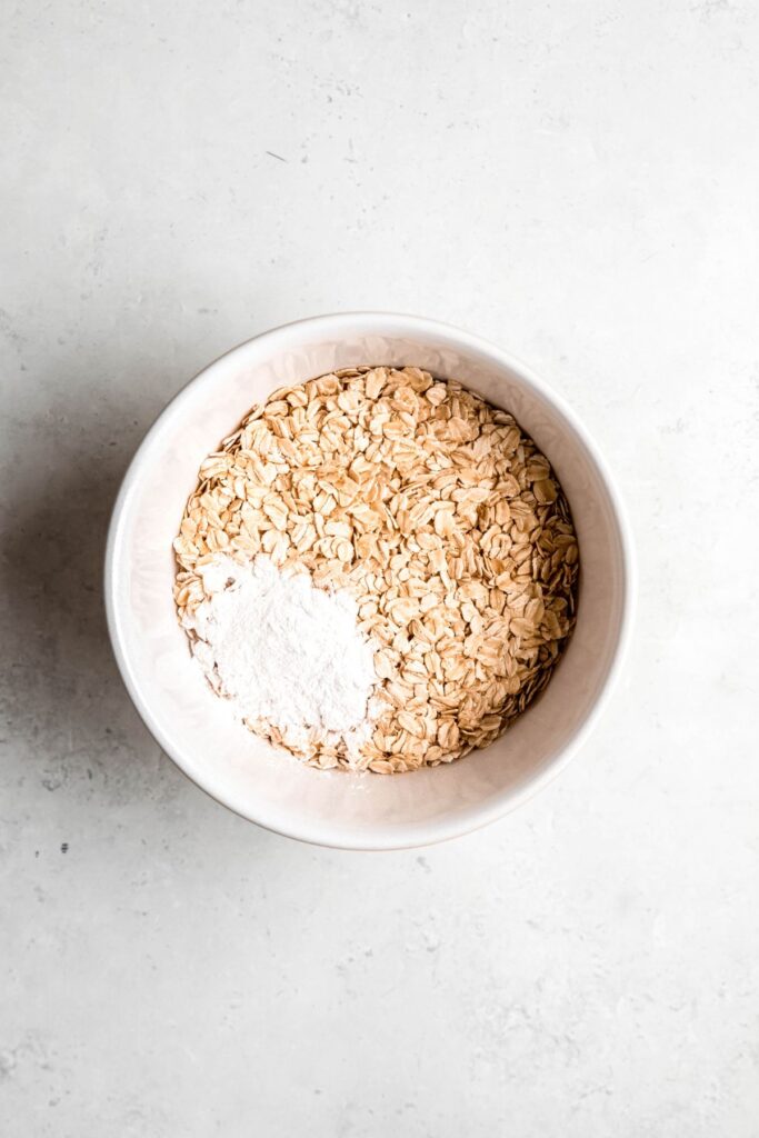 separate mixing bowl with dry ingredients.