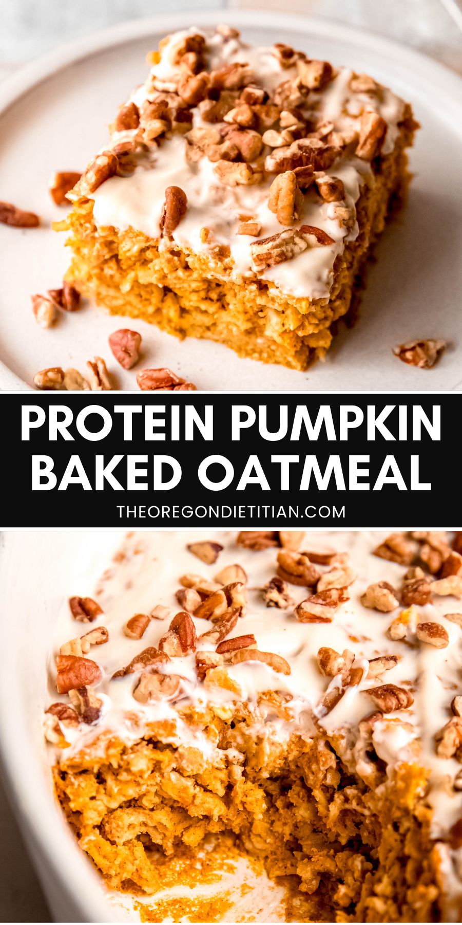 Protein pumpkin baked oatmeal.