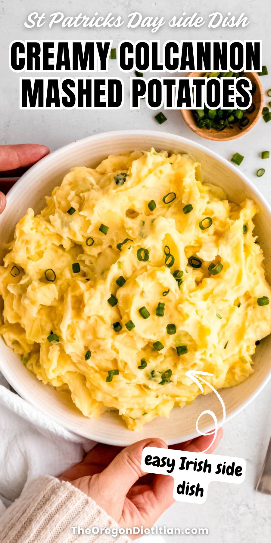 Colcannon mashed potatoes.
