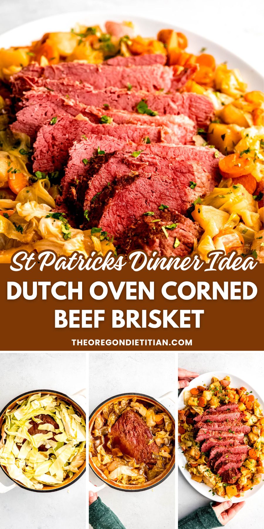 Dutch oven corned beef brisket.