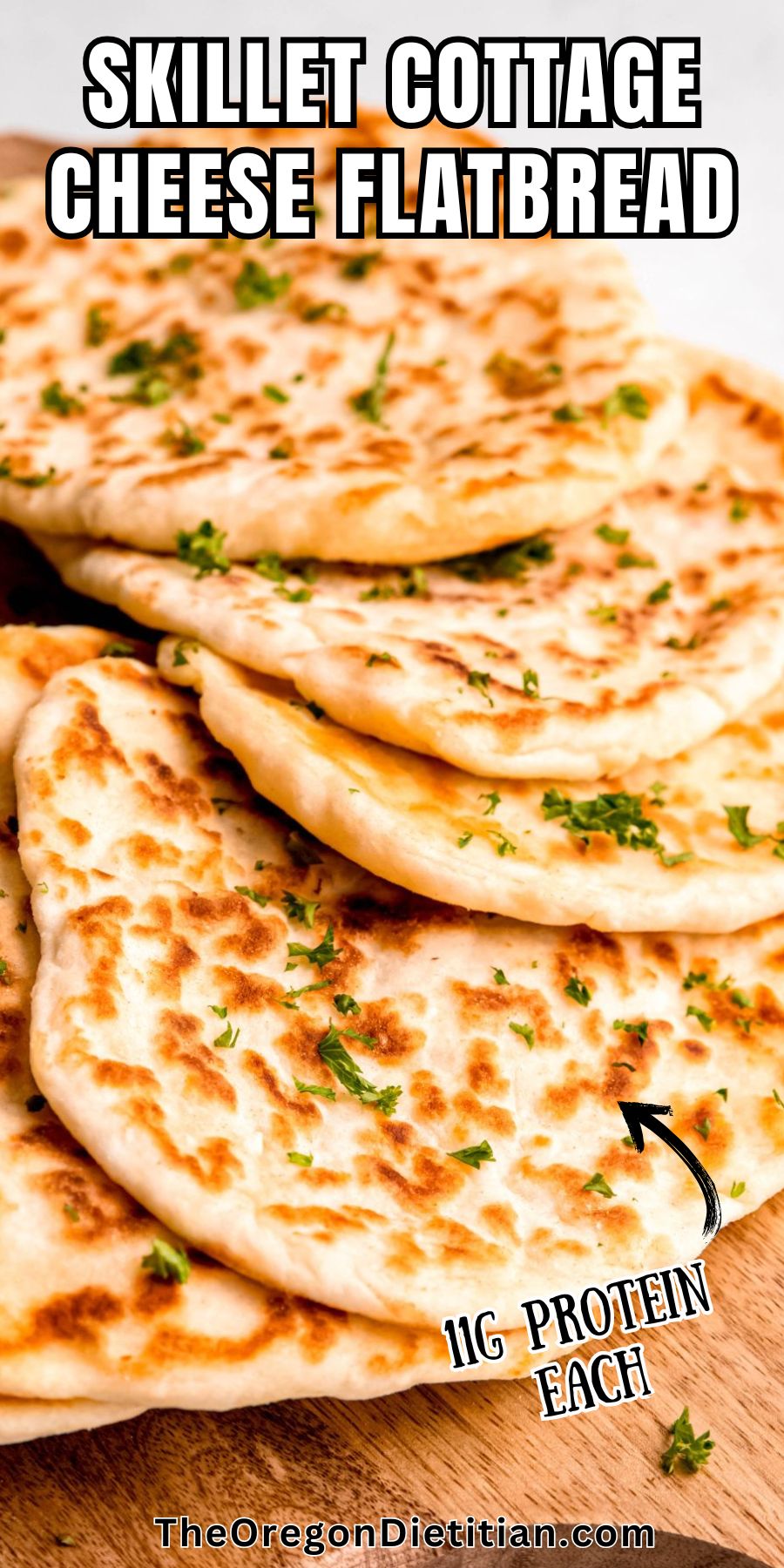 Cottage cheese flatbread.
