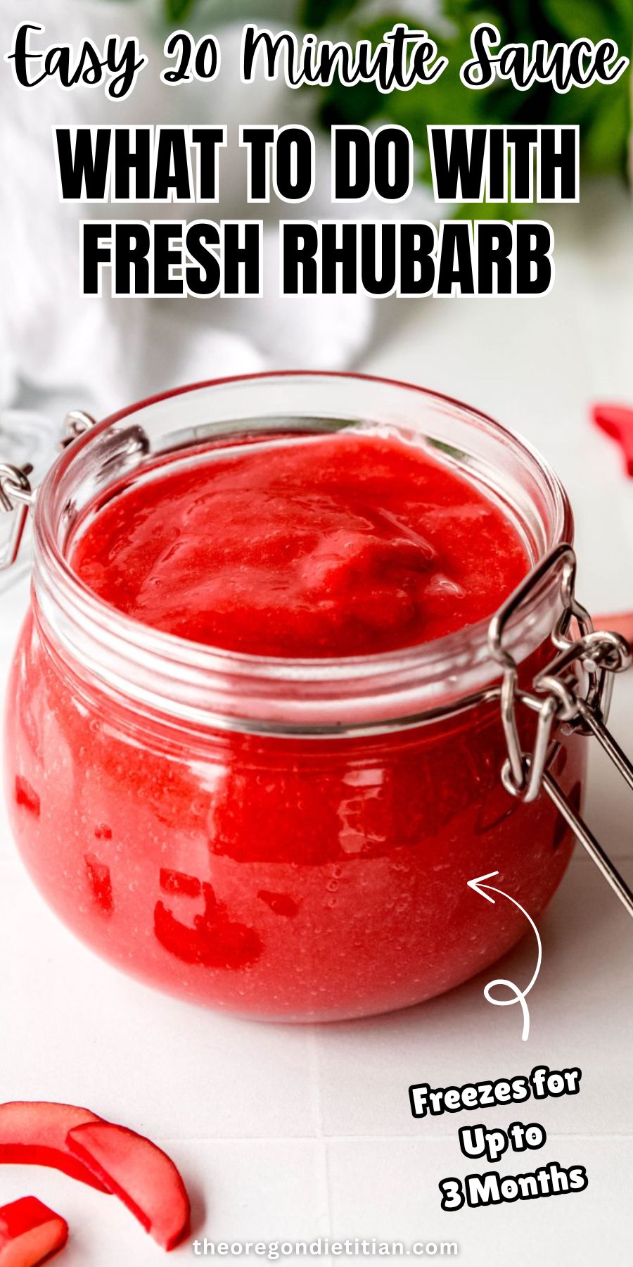 Rhubarb sauce.