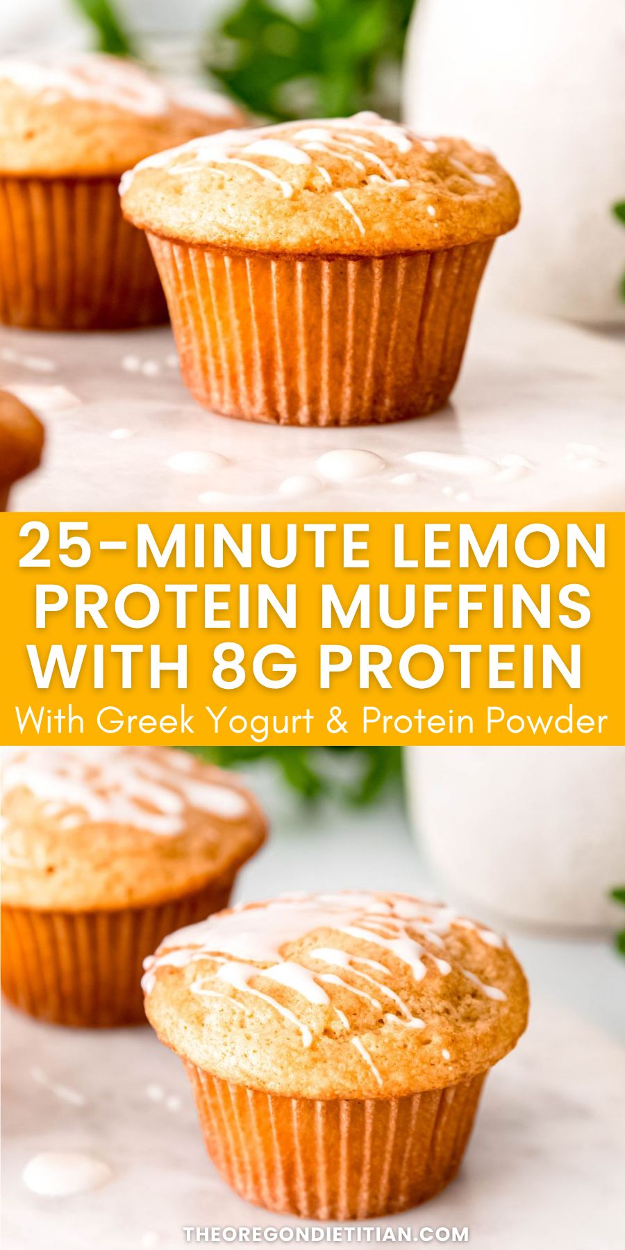Lemon protein muffins.