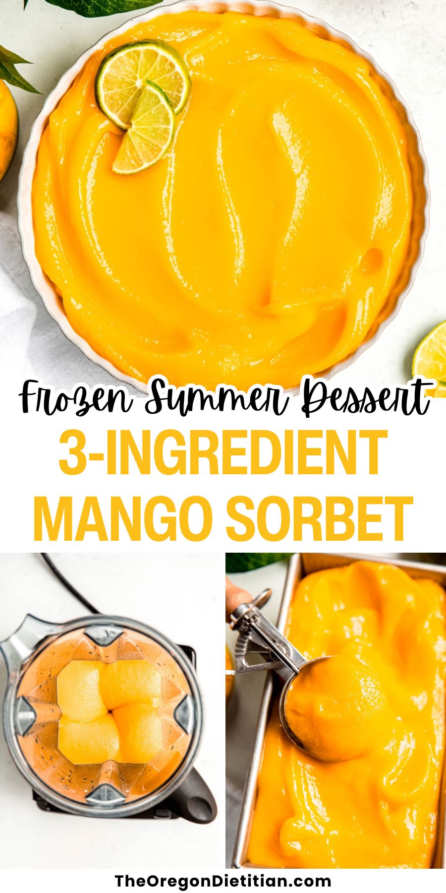 3-ingredient mango sorbet.