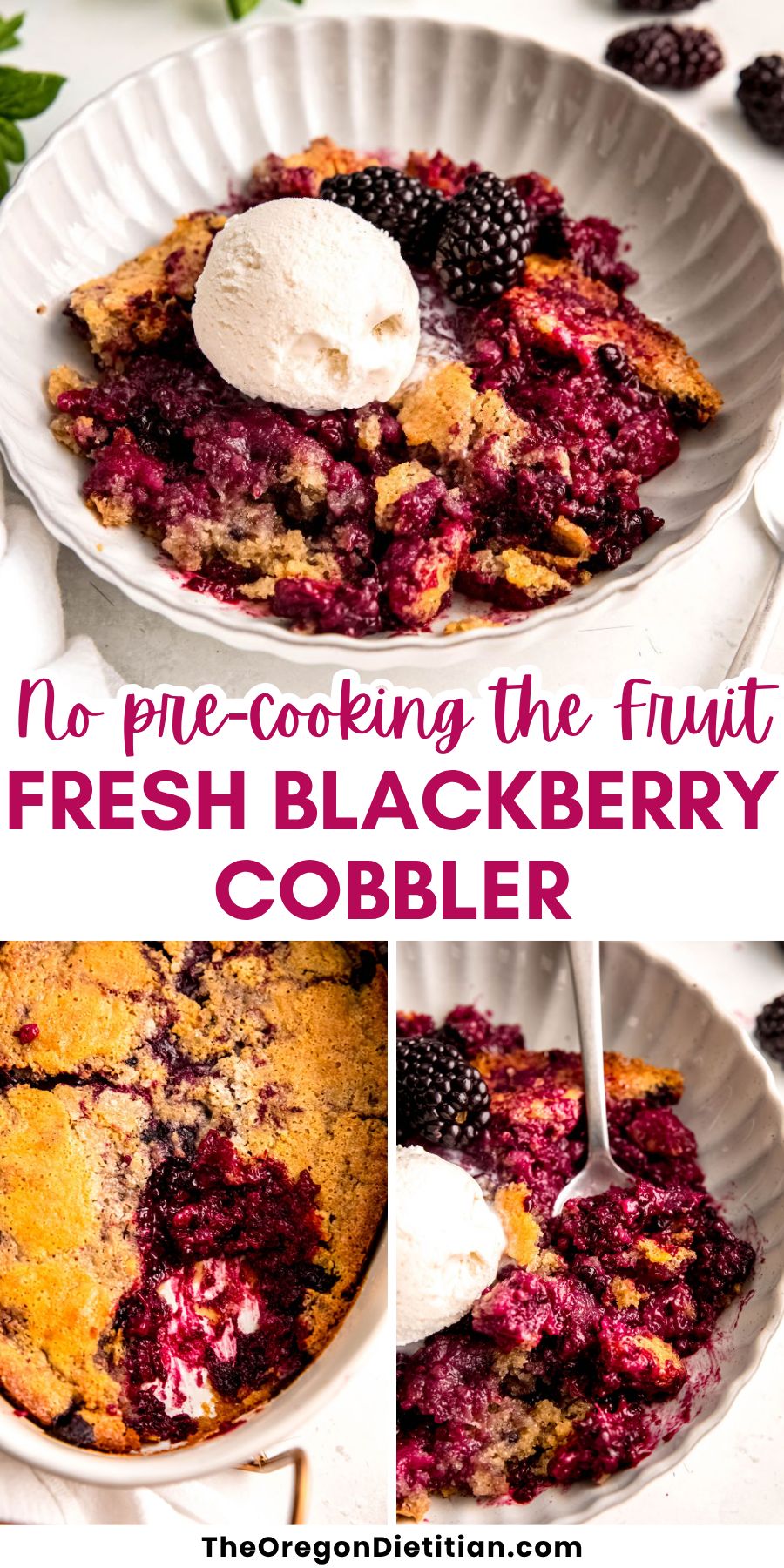 Fresh blackberry cobbler.