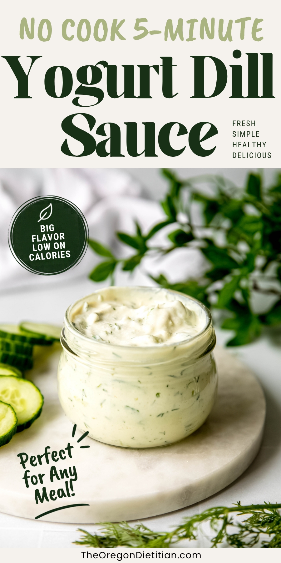 Yogurt dill sauce.