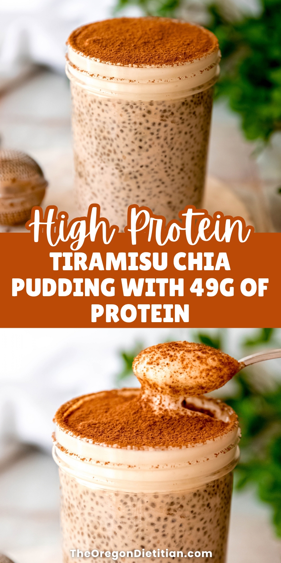 Protein tiramisu chia pudding.